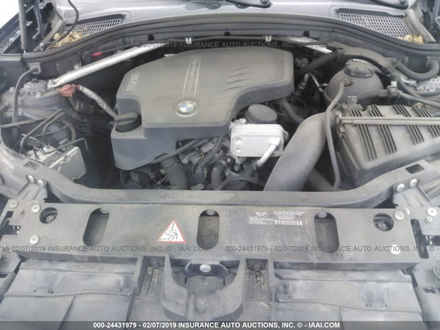 5UXWX9C55D0D06703 - 2013 BMW X3 XDRIVE28I BLUE photo 10