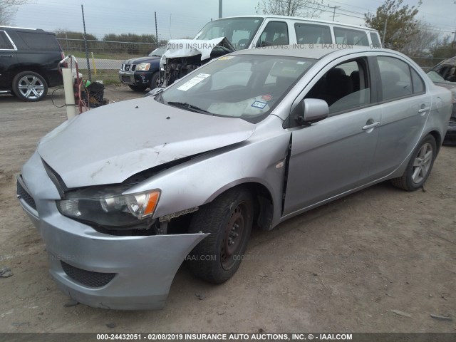 JA3AU26U09U020543 - 2009 MITSUBISHI LANCER ES/ES SPORT SILVER photo 2