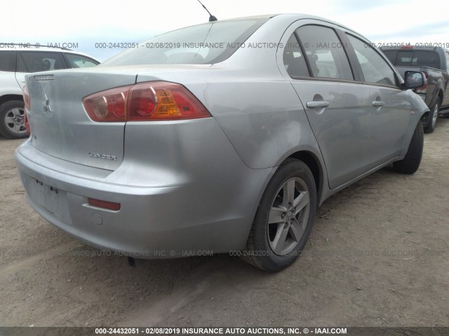 JA3AU26U09U020543 - 2009 MITSUBISHI LANCER ES/ES SPORT SILVER photo 4