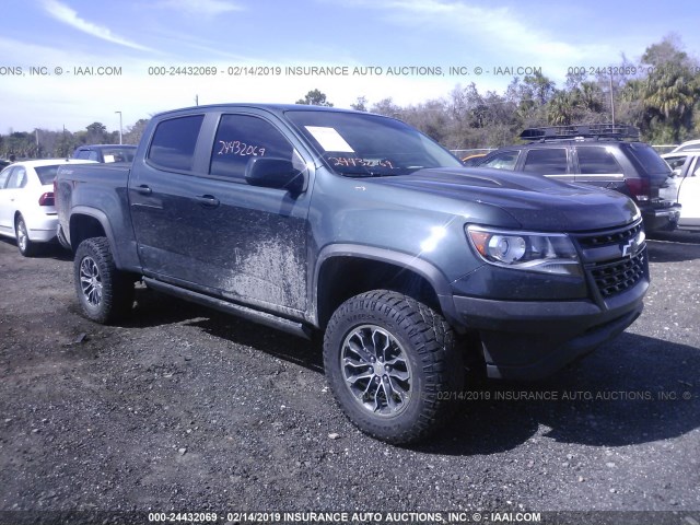 1GCGTEEN2H1289122 - 2017 CHEVROLET COLORADO ZR2 GREEN photo 1