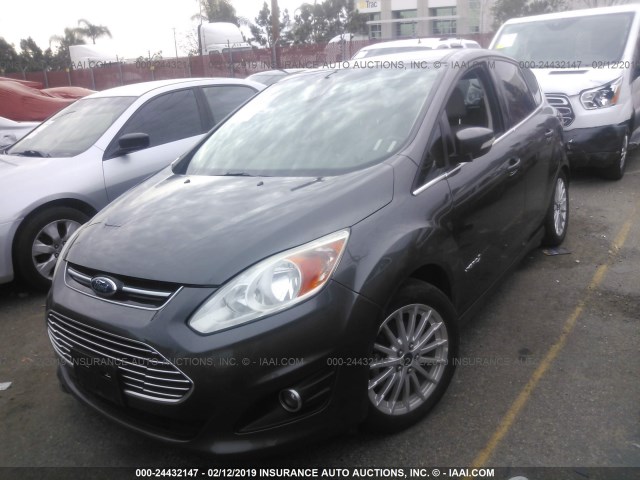 1FADP5BU9FL123075 - 2015 FORD C-MAX SEL GRAY photo 2