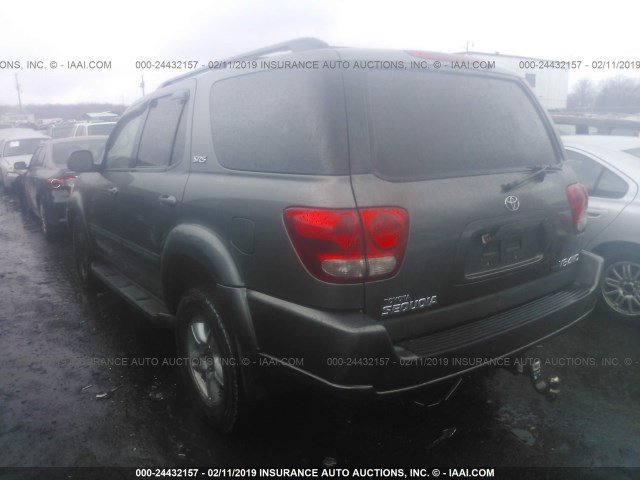 5TDBT44A26S269102 - 2006 TOYOTA SEQUOIA SR5 GRAY photo 3