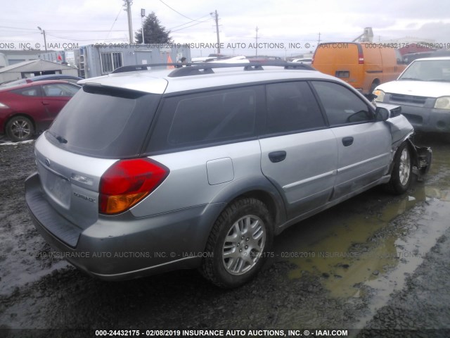 4S4BP61C377315369 - 2007 SUBARU LEGACY OUTBACK 2.5I SILVER photo 4