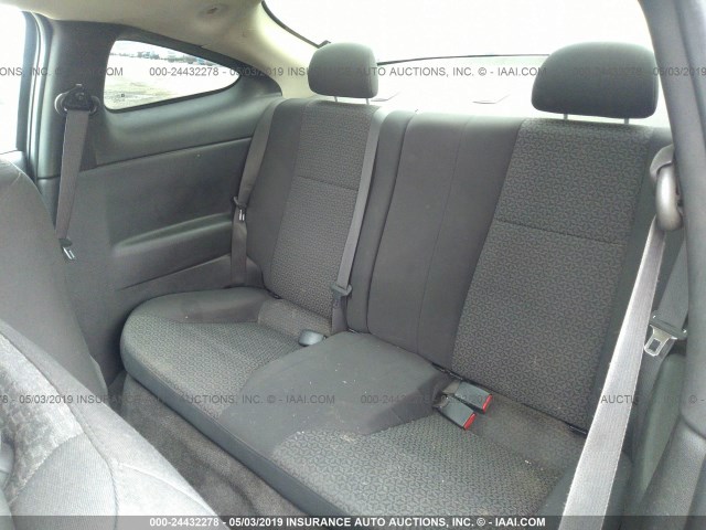 1G2AL18F787285765 - 2008 PONTIAC G5 BLACK photo 8