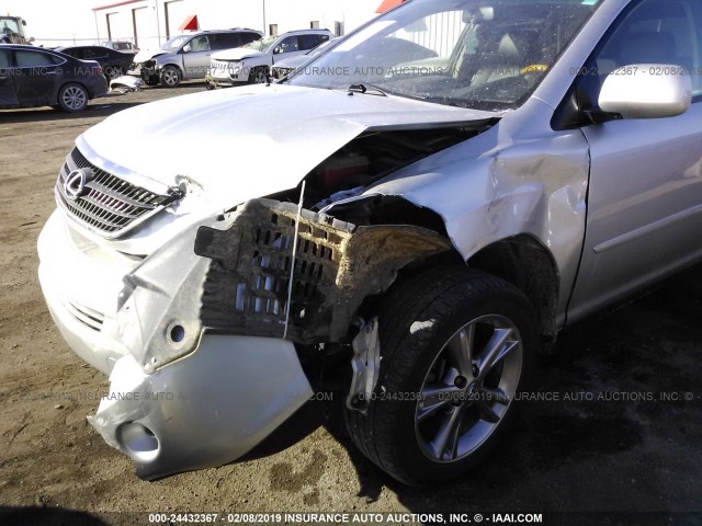 JTJHW31U972014088 - 2007 LEXUS RX 400H SILVER photo 6