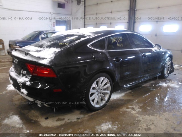 WAUSGAFCXCN017856 - 2012 AUDI A7 PRESTIGE BLACK photo 4