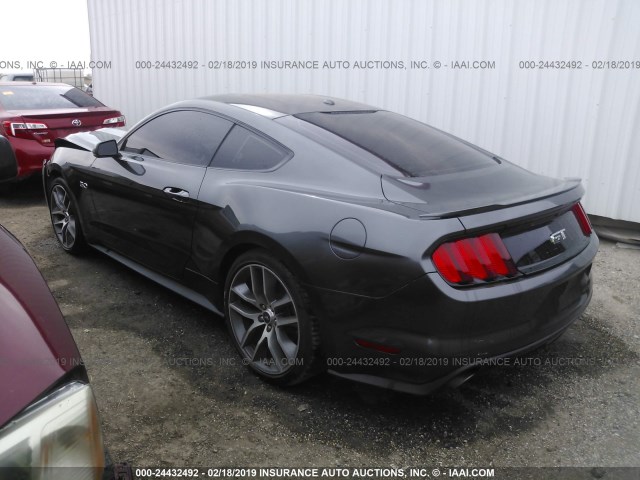 1FA6P8CF6G5283754 - 2016 FORD MUSTANG GT GRAY photo 3