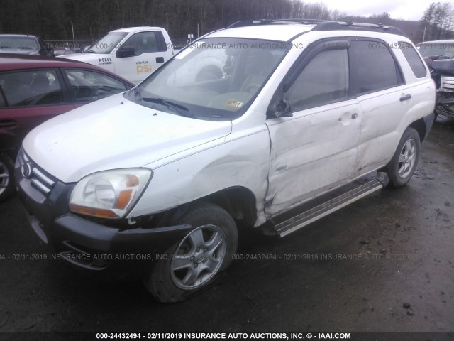 KNDJE724667219060 - 2006 KIA NEW SPORTAGE  WHITE photo 6