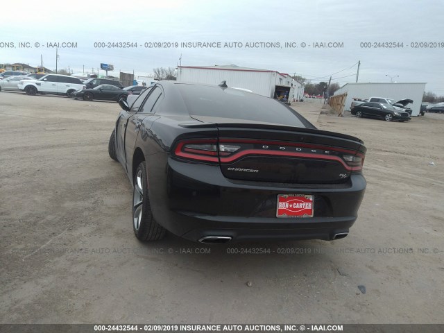 2C3CDXCT6FH737910 - 2015 DODGE CHARGER R/T BLACK photo 3