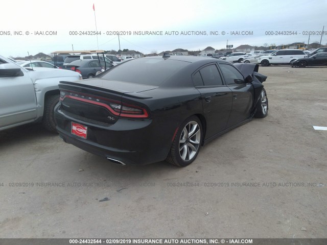 2C3CDXCT6FH737910 - 2015 DODGE CHARGER R/T BLACK photo 4