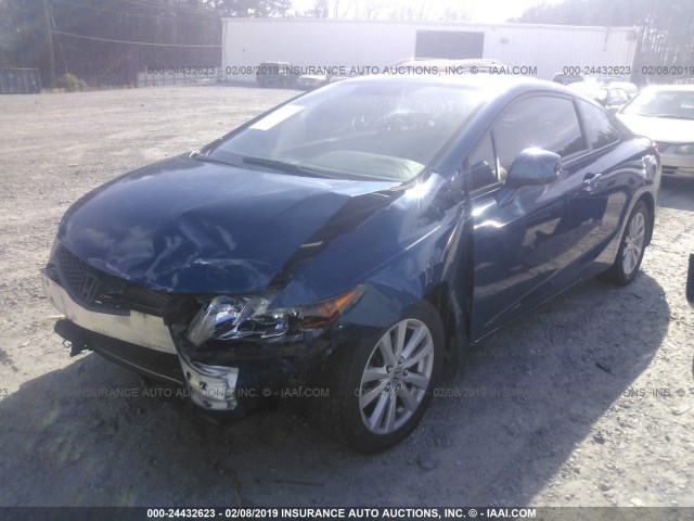 2HGFG3B1XCH528451 - 2012 HONDA CIVIC EXL BLUE photo 2