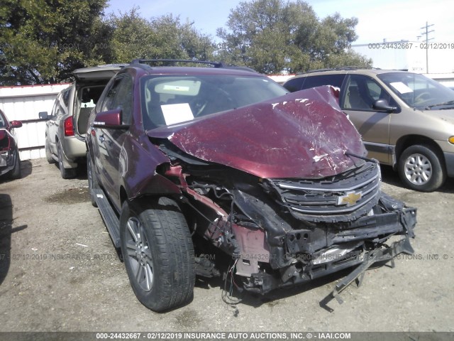 1GNKRHKD9FJ357460 - 2015 CHEVROLET TRAVERSE LT RED photo 1