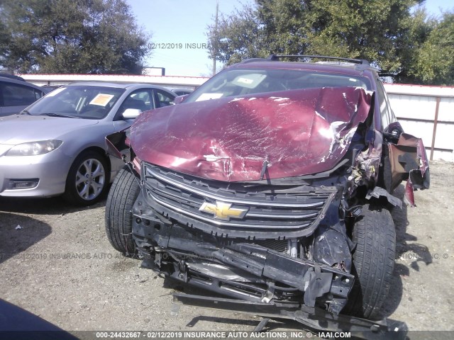 1GNKRHKD9FJ357460 - 2015 CHEVROLET TRAVERSE LT RED photo 6