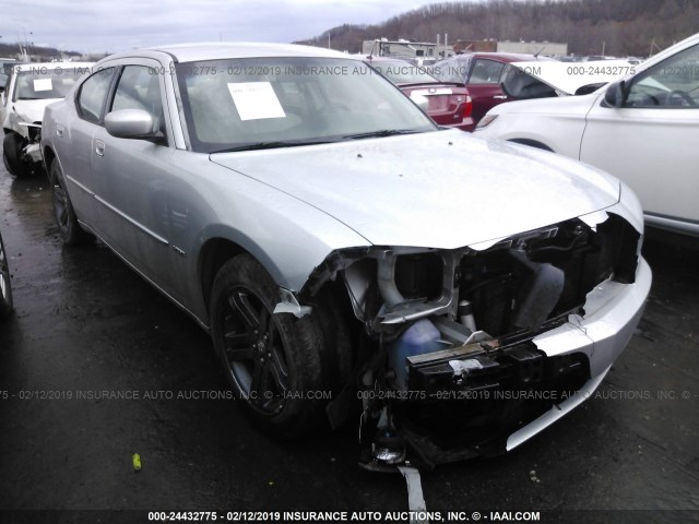 2B3KA53H66H144100 - 2006 DODGE CHARGER R/T SILVER photo 1