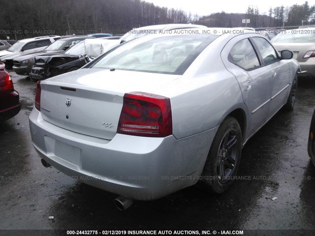 2B3KA53H66H144100 - 2006 DODGE CHARGER R/T SILVER photo 4