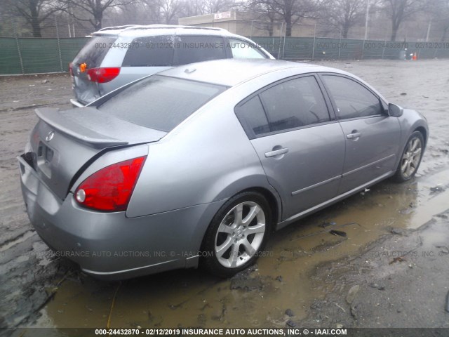 1N4BA41E58C834403 - 2008 NISSAN MAXIMA SE/SL GRAY photo 4