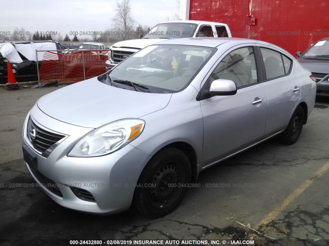 3N1CN7AP4CL888815 - 2012 NISSAN VERSA S/SV/SL SILVER photo 2