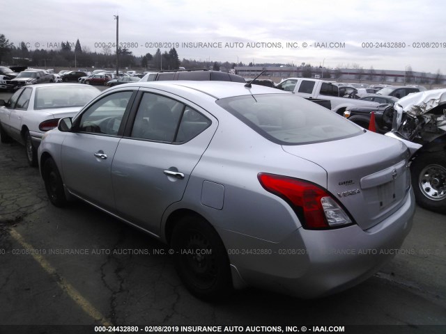 3N1CN7AP4CL888815 - 2012 NISSAN VERSA S/SV/SL SILVER photo 3