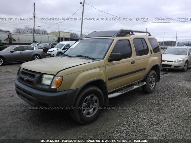 5N1ED28TX1C536857 - 2001 NISSAN XTERRA XE/SE TAN photo 2