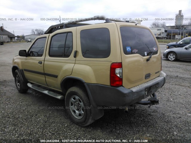 5N1ED28TX1C536857 - 2001 NISSAN XTERRA XE/SE TAN photo 3