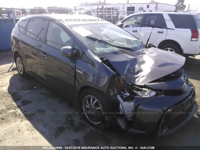 JTDZN3EU3FJ017125 - 2015 TOYOTA PRIUS V GRAY photo 1