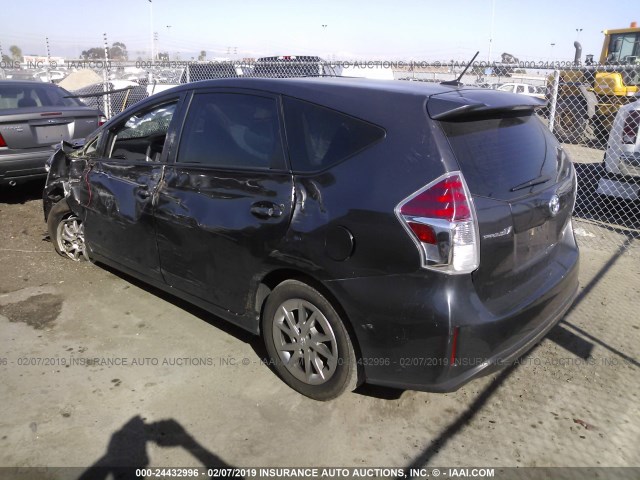 JTDZN3EU3FJ017125 - 2015 TOYOTA PRIUS V GRAY photo 3