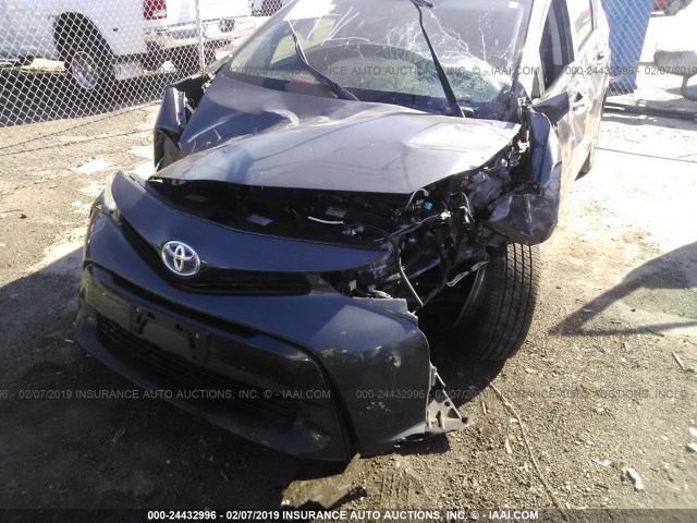 JTDZN3EU3FJ017125 - 2015 TOYOTA PRIUS V GRAY photo 6