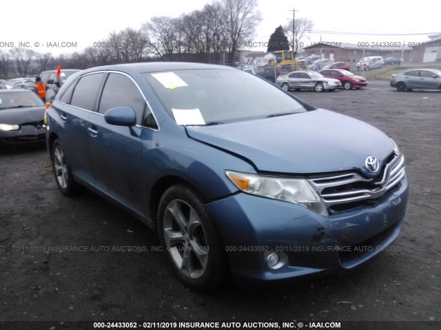 4T3ZK3BB8AU026165 - 2010 TOYOTA VENZA BLUE photo 1