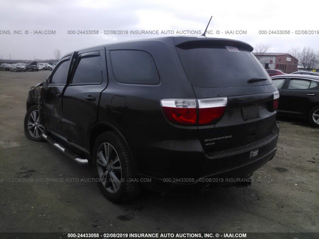 1C4RDJAG0DC688843 - 2013 DODGE DURANGO SXT BLACK photo 3