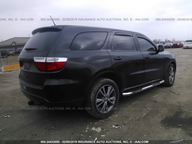 1C4RDJAG0DC688843 - 2013 DODGE DURANGO SXT BLACK photo 4