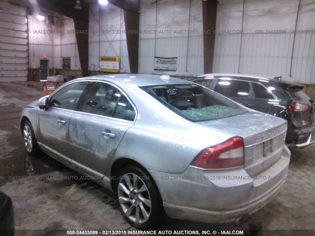 YV1902AH7C1162191 - 2012 VOLVO S80 T6 SILVER photo 3