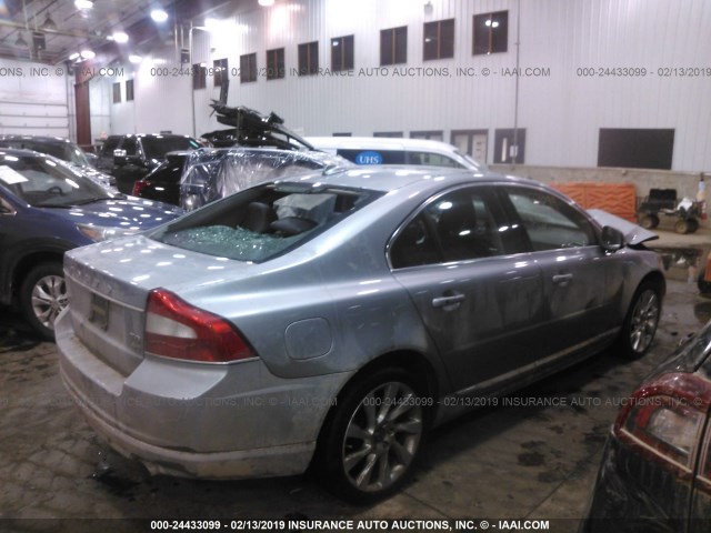 YV1902AH7C1162191 - 2012 VOLVO S80 T6 SILVER photo 4