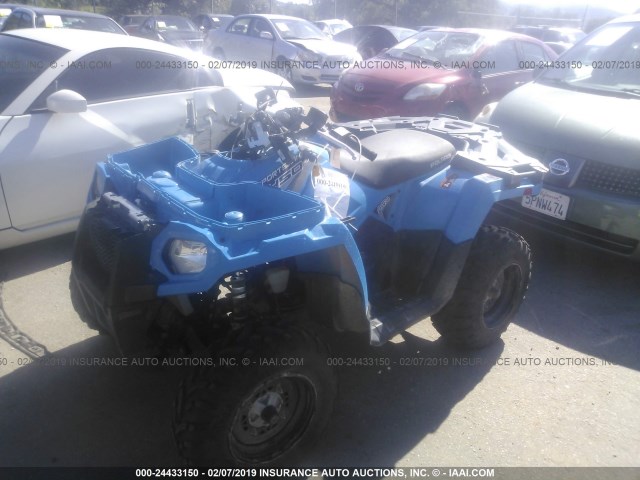 4XASEE507JA251598 - 2018 POLARIS SPORTSMAN 450 H.O. EPS BLUE photo 2