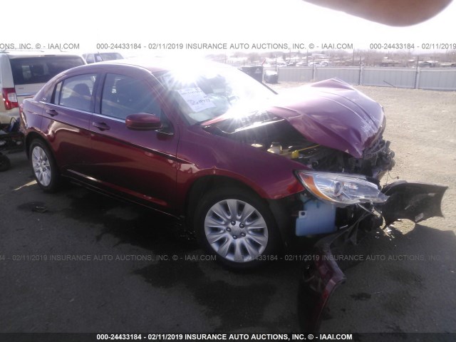 1C3CCBAB9DN560628 - 2013 CHRYSLER 200 LX RED photo 1