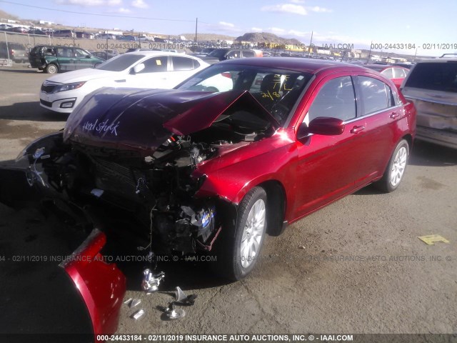 1C3CCBAB9DN560628 - 2013 CHRYSLER 200 LX RED photo 2