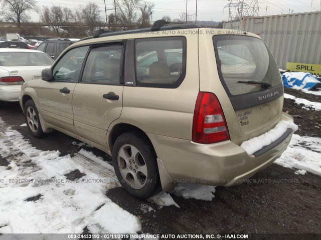 JF1SG65663H760045 - 2003 SUBARU FORESTER 2.5XS BEIGE photo 3