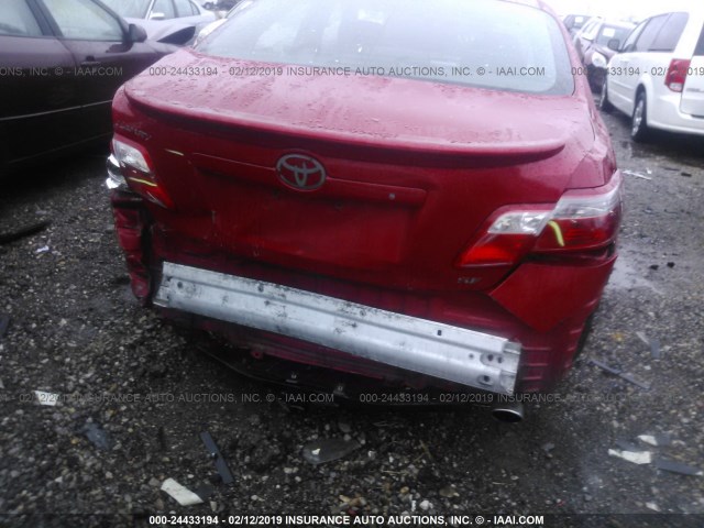 4T1BE46KX7U177356 - 2007 TOYOTA CAMRY NEW GENERAT CE/LE/XLE/SE RED photo 6
