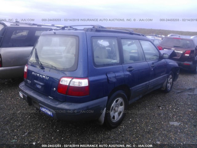 JF1SF63541G715010 - 2001 SUBARU FORESTER L BLUE photo 4