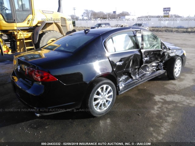 1G4HE5EM4AU110164 - 2010 BUICK LUCERNE CXL BLACK photo 4