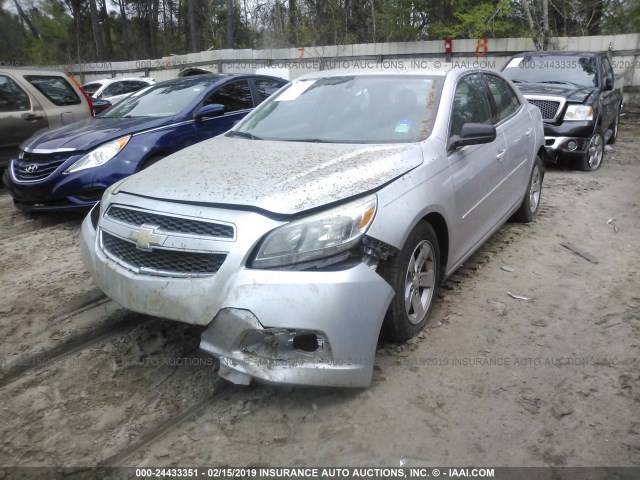 1G11B5SA3DF290067 - 2013 CHEVROLET MALIBU LS SILVER photo 2