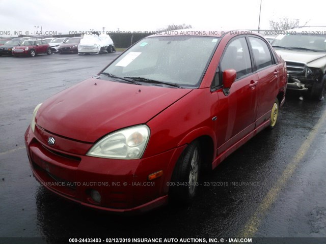 JS2RA41S425104711 - 2002 SUZUKI AERIO S/GS RED photo 2