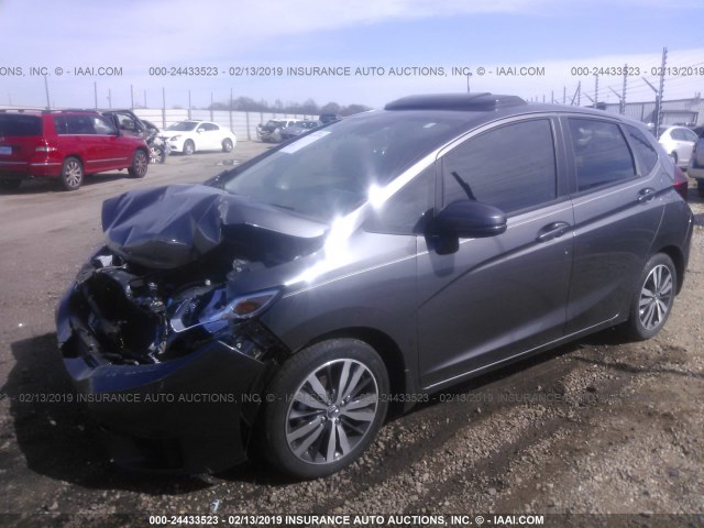 JHMGK5H73GX038927 - 2016 HONDA FIT EX/EXL GRAY photo 2