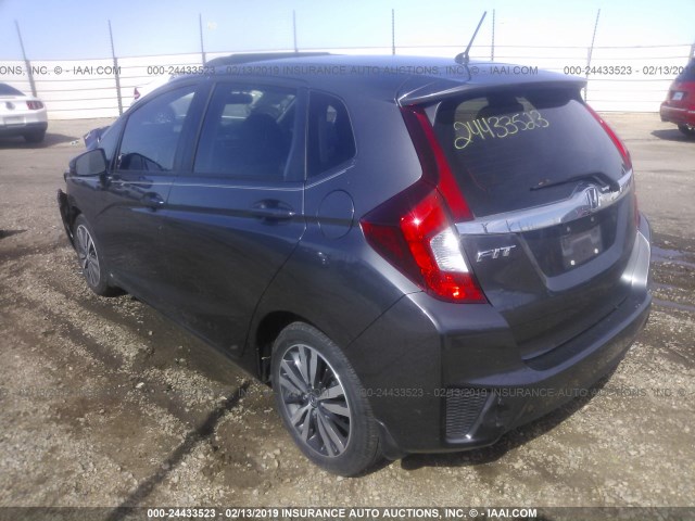 JHMGK5H73GX038927 - 2016 HONDA FIT EX/EXL GRAY photo 3