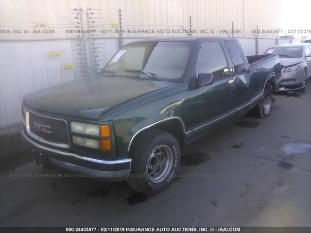 2GTEC19M3W1500921 - 1998 GMC SIERRA C1500 GREEN photo 2