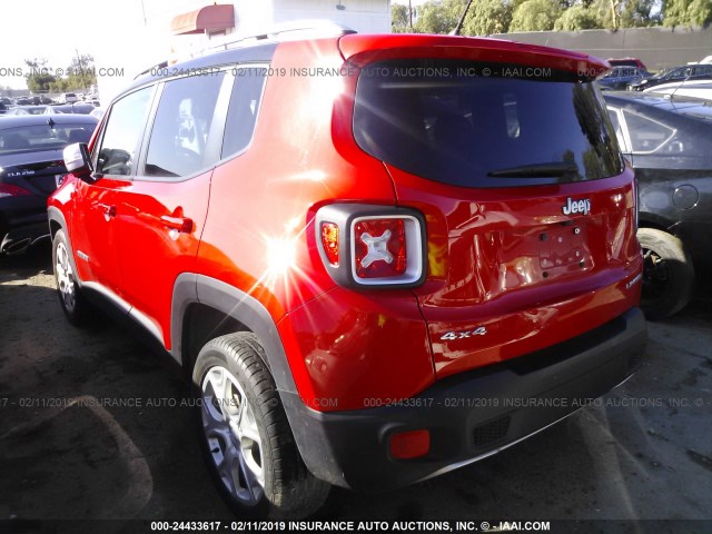 ZACCJBDT7GPD40096 - 2016 JEEP RENEGADE LIMITED RED photo 3