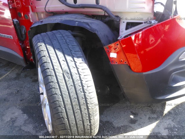 ZACCJBDT7GPD40096 - 2016 JEEP RENEGADE LIMITED RED photo 6