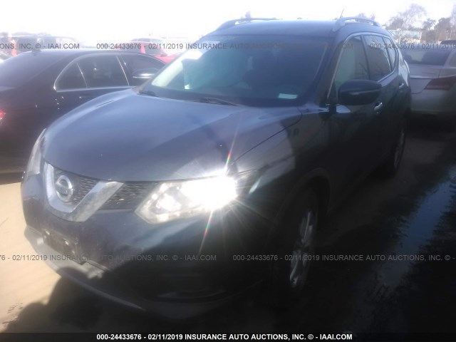 5N1AT2ML2FC880777 - 2015 NISSAN ROGUE S/SL/SV BLACK photo 2