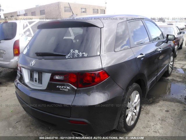 5J8TB2H58AA004748 - 2010 ACURA RDX TECHNOLOGY GRAY photo 4