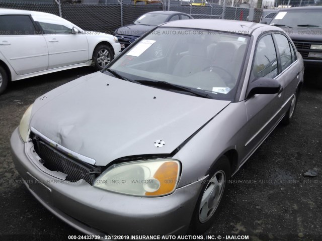 2HGES16511H581435 - 2001 HONDA CIVIC LX GOLD photo 2