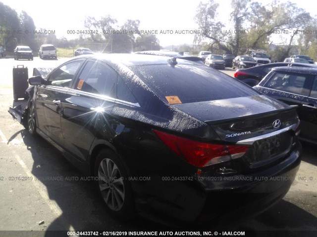 5NPEC4AC0EH917463 - 2014 HYUNDAI SONATA SE/LIMITED BLACK photo 3